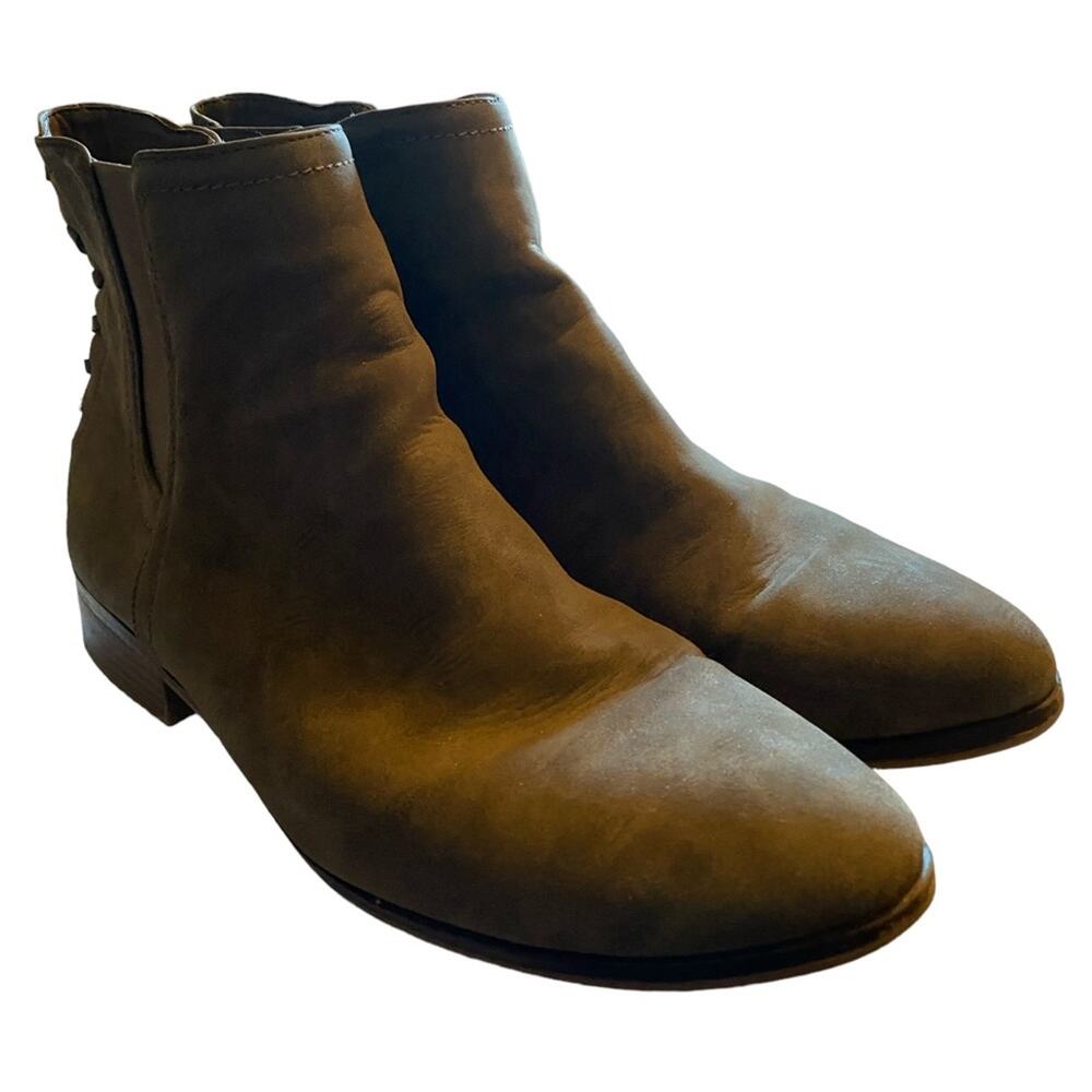 Limelight Dylan Laced Back Booties Women’s Size 11 Gray Ankle Boots 1” Heel